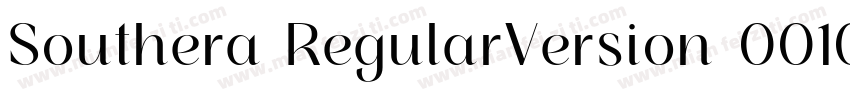 Southera RegularVersion 001000字体转换